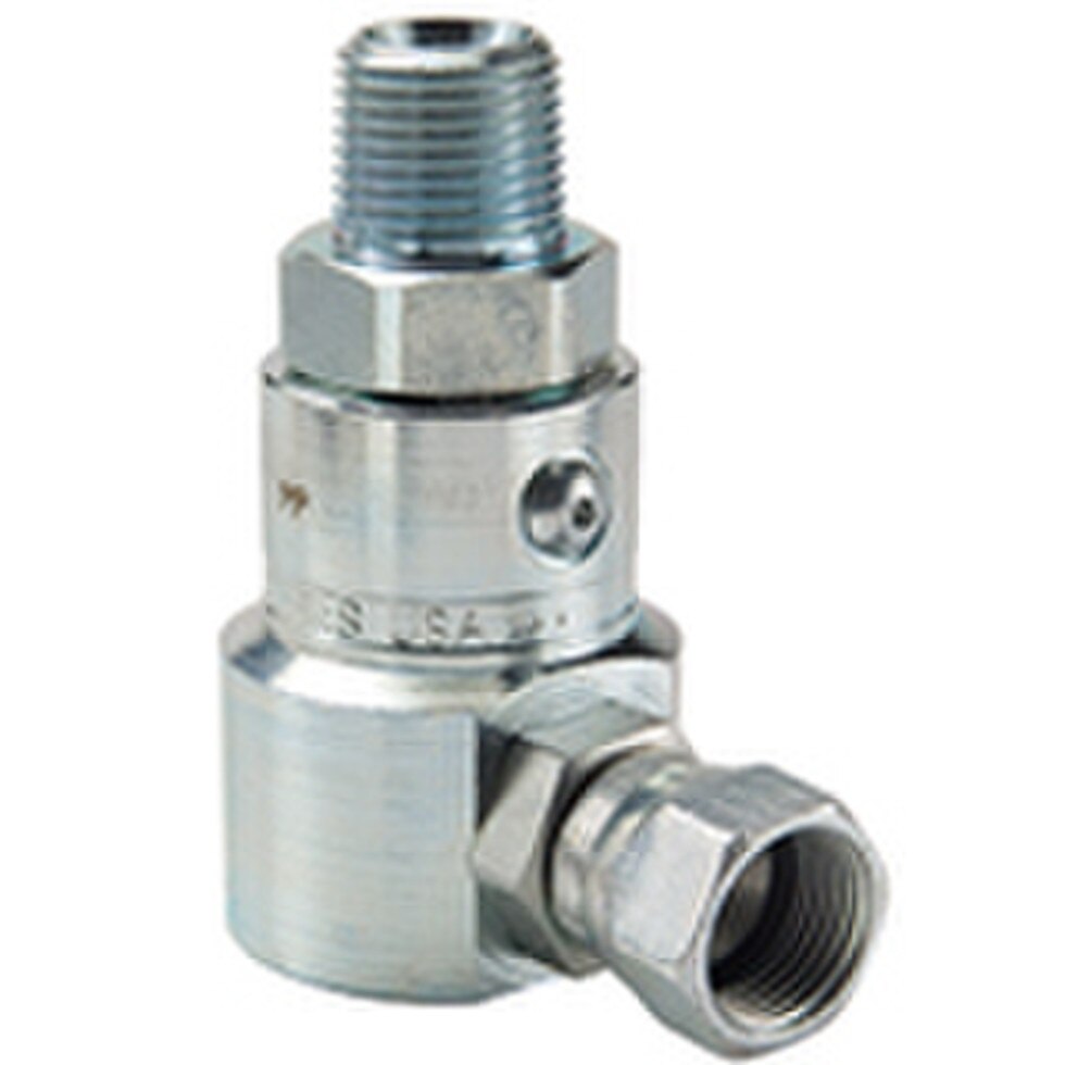 .Male NPTF to Female JIC 37-PS Series 90 Swivel